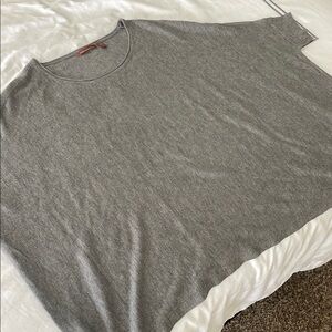 525 Gray Knit Poncho Sweater